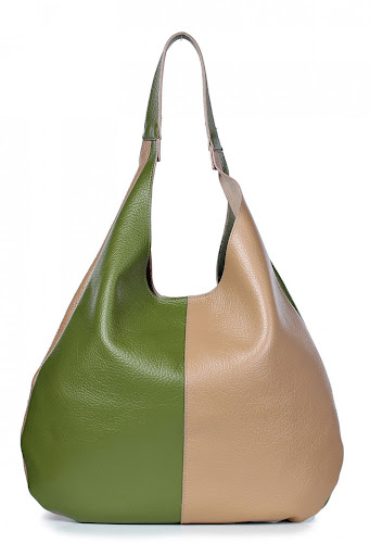 зеленая сумка в стиле хобо